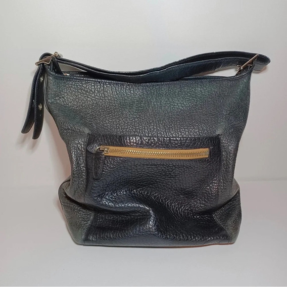 Vintage Coach handbag Black Leather F1220-19913 Some Fading - Picture 1 of 7